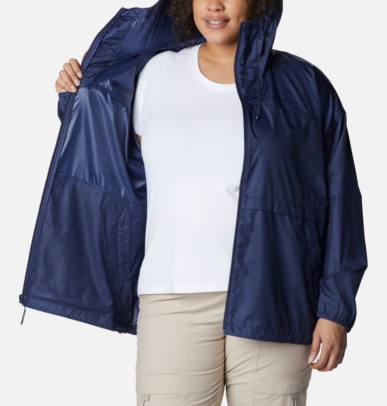 Jacheta Columbia Alpine Chill Windbreaker Dama Bleumarin | Plus Size HU1A87M0Z